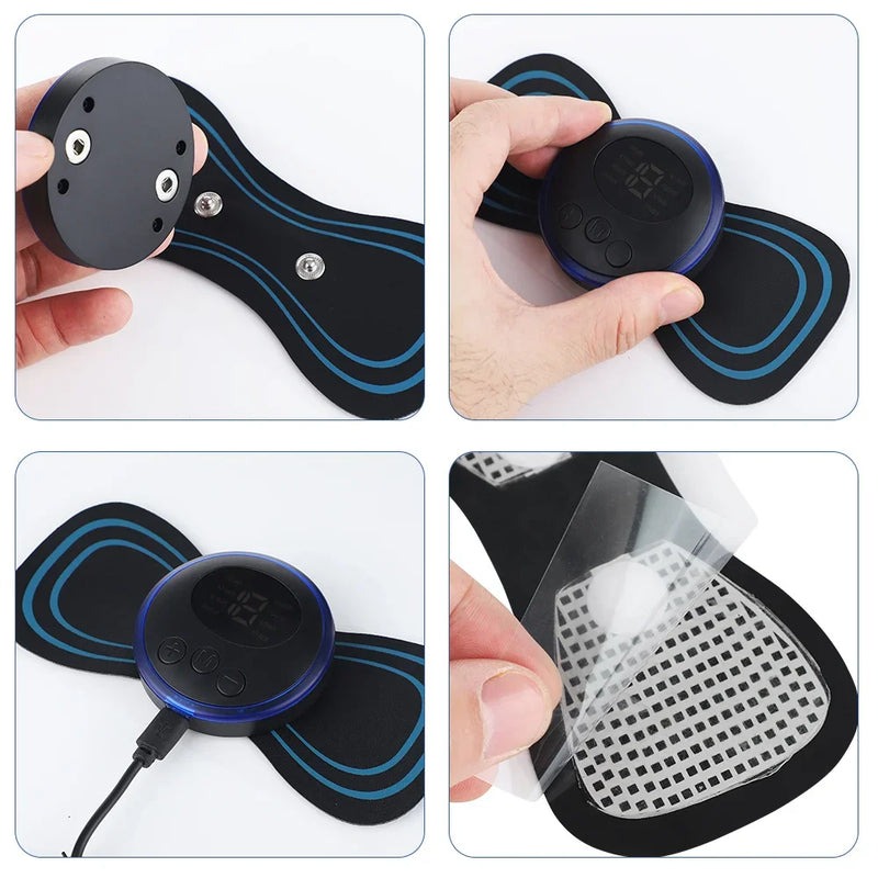 Massageador Elétrico Do Pescoço EMS, Estimulador De Massagem Muscular, Instrumento De Baixa Frequência, Costas, Cervical, Articulações De Dor, Mini Dispositivo